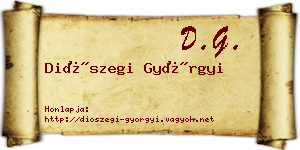 Diószegi Györgyi névjegykártya