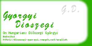 gyorgyi dioszegi business card