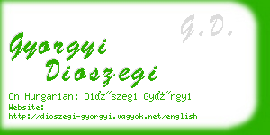 gyorgyi dioszegi business card